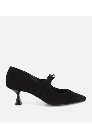 Hotiç Kadın Süet Deri Siyah Gold Toka Detaylı İnce Topuklu Stiletto 01ayh317950a100 01ayh317950a100 Siyah