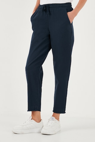 Lela Pamuklu Normal Bel Regular Fit Düz Paça Bayan Pantolon 668Yp42282S4 Lacivert