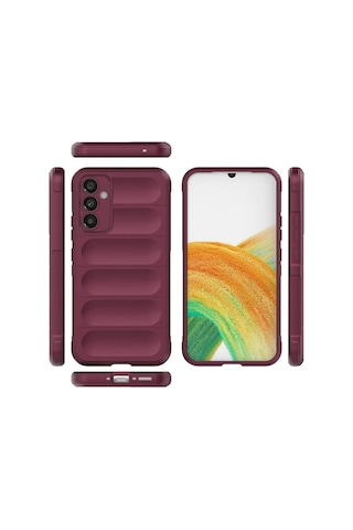 Newface - 695 - Samsung Galaxy Uyumlu A15 4g Kılıf Optimum Silikon - Csmo-tex - - Bordo