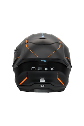 Nexx Y.100R React Kapalı Motosiklet Kaskı Mat Siyah - Turuncu