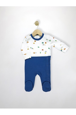 Sezgibaby Erkek Bebek Tulum Mavi
