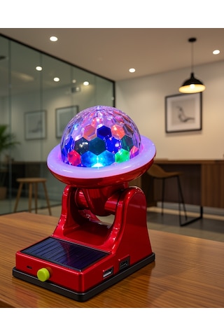 360 Rgb Led Güneş Enerjili Projektör Lamba Uczzdiskosolar-4