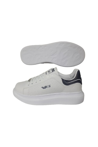 Wickers Unısex Beyaz-siyah Ortopedik Düz Taban Sneaker Spor Ayakkabı Beyaz