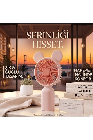 Taşınabilir El Fanı, Şarjlı Mini Vantilatör, 2 Kademeli Şarjlı Mini El Fanı, Çift Hız Ayarlı Portatif Vantilatör, Mini El Tipi Fanı