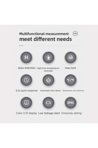 Habotest Ht641a+ Kızılötesi Termometre -58 1112 Temassız Siyah & Kırmızı