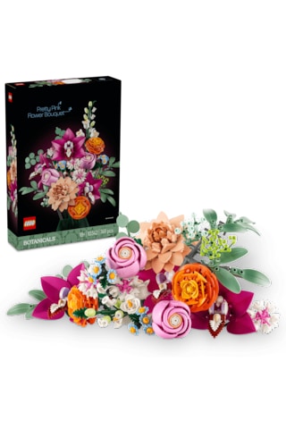LEGO® Botanicals Pembe Çiçek Buketi 10342 - Yetişkinler için Dekoratif Çiçek Yapım Seti (749 Parça)