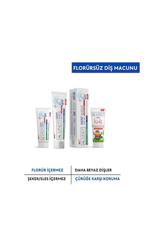 Aclind Dent Shield Diş Macunu 100 ML + 15 ML + Dent Kids 6+ Yaş Diş Macunu 15 ML
