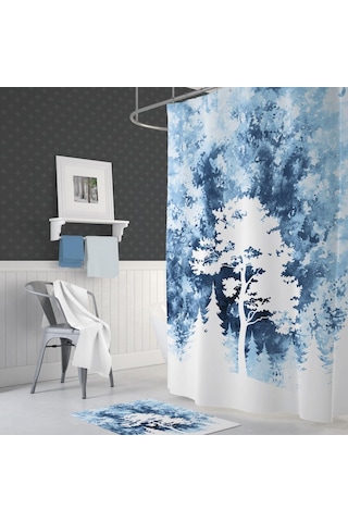 Zethome Tropik Tree Banyo Duş Perdesi Tek Kanat 1X180X200 Çok Renkli