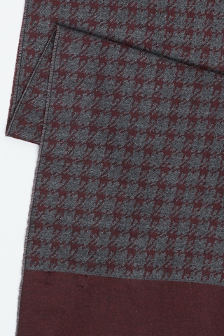 AC&Co / Altınyıldız Classics Erkek Grı Bordo Desenli Atkı Grı Bordo Gri - Bordo