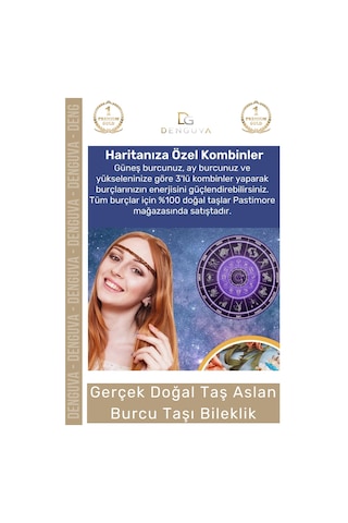 Bileklik Doğal Taş Ayarlanabilir Su Geçirmez Hediye Tasarım Aslan Burçları Burç Unisex Bileklik Çok Renkli
