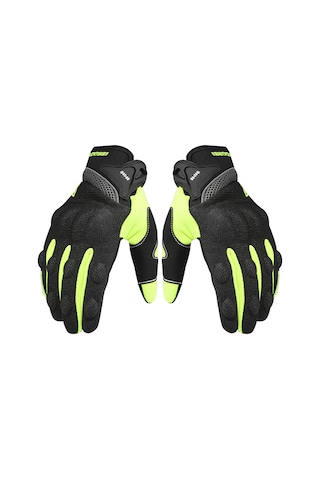 Shineyee Bsddp Motosiklet Eldiveni - Kaymaz, Dokunmatik Ekran Uyumlu, Gece Reflektörlü, Darbe Koruma Yeşil, M