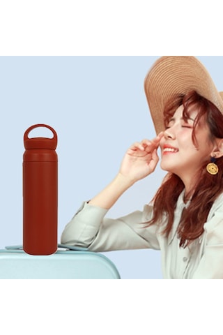 Paslanmaz Çelik 500ml Çay Kahve Su El Termosu Al4378 Siyah