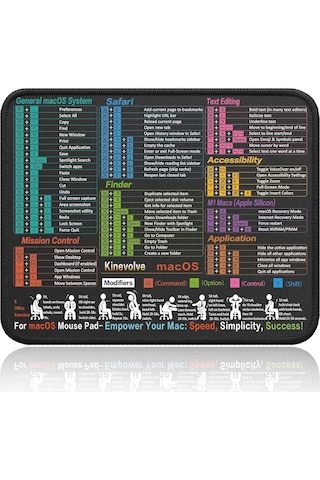 Folinda Ofis Ve Oyun İçin Suluğa Dayanıklı Taşınabilir Kısayol Fare Padı - 250x300x3mm Kenar Kapaklı Bilgisayar Matı Diğer