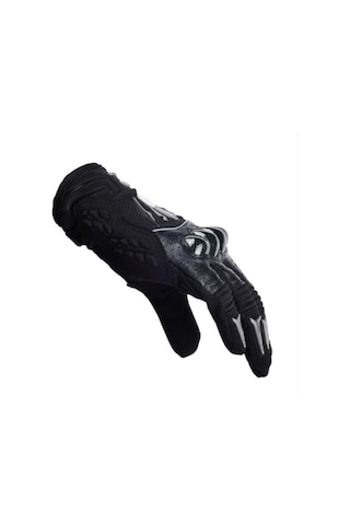 Motosiklet Eldiveni Carbon Korumalı Deri Ve Cordura Kumaş Sertifikalı Motor Eldiven Siyah