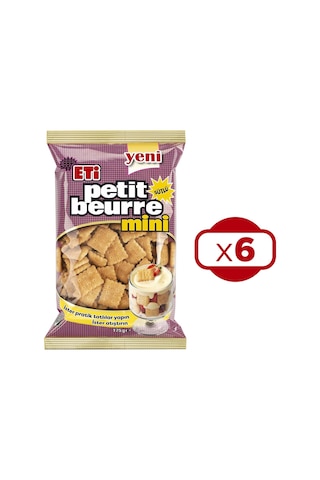 Eti Petit Beurre Mini Bisküvi 175 Gr X 6 Adet