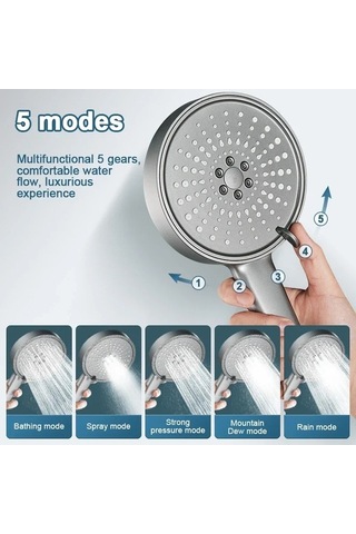 Maoyaya 4.9 İnç Büyük Panel Yüksek Basınçlı El Duş Başlığı - Güçlü Akış, Çok Renkli Seçenek Çok Renkli