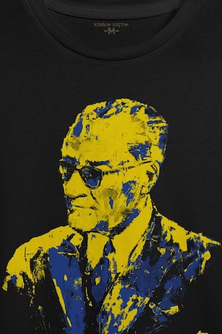 Atatürk Fenerbahçe Sarı Lacivert Baskılı Tişört Unisex T-shirt 001