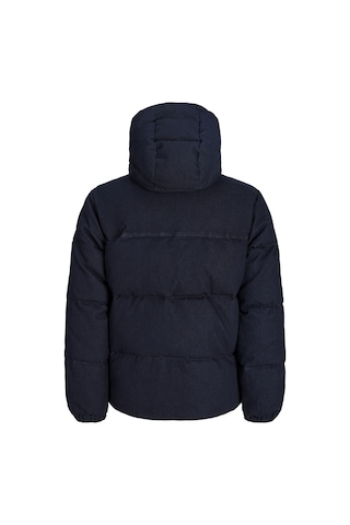 Jack & Jones Erkek Nakis Detayli Kapüsonlu Yaka Puffer Mont - Oxford - 12298745 Sky Captain