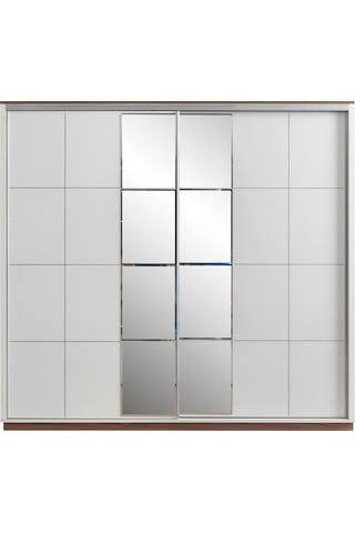 Efsane Sürgülü Aynalı Elbise Dolabı Gardırop 230x60x214