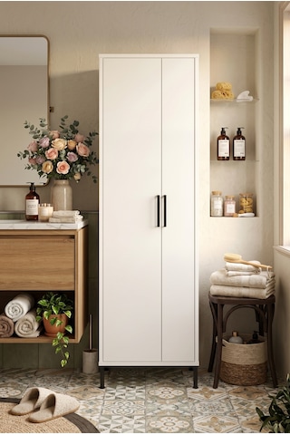 Yurudesign Daisy Çok Amaçlı Dolap, Vileda Banyo Dolabı Beyaz Dy1- Çok Renkli
