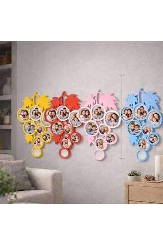 Üzüm Salkımı 8li Resim Çerçevesi Renk Seçenekli Çerçeve 40 Cm Dir.no 89