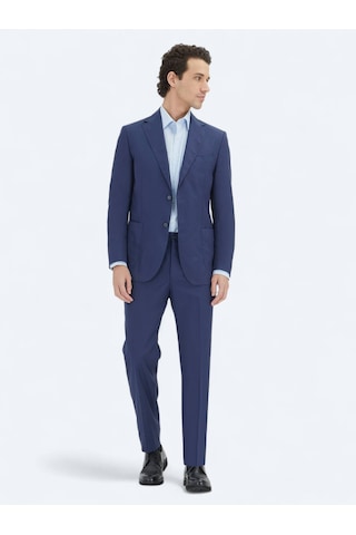 İndigo Düz Comfort Fit Takım Elbise İndigo