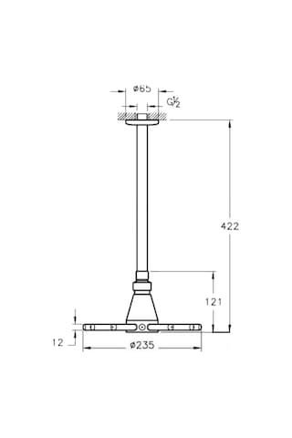 Artema Stella A45483 Duş Başlığı. 235 Mm. Tavandan Diğer