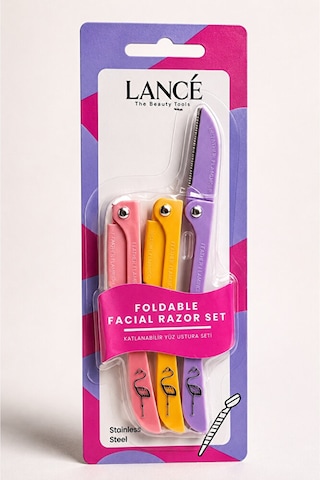 Lancé Professional 3'lü Kaş Usturası Flamingo - Katlanabilir Facial Razor & Dermaplaning Set Lancé Professional 3'lü Kaş Usturası Flamingo - Katlanabilir Facial Razor & Dermaplaning Set