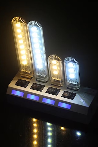 Usb 8 Led Beyaz Lamba Gece Lambası Laptop - Powerbank Uyumlu Led Diğer