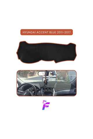 Hyundai Accent Blue 2011-2017 Torpido Örtüsü Güneşten Korur Kolay Montaj Tam Uyum Tc40 Kahverengi