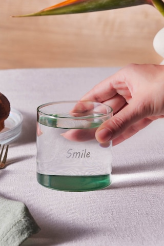 Karaca Mito Cam Su Bardağı 330 Ml Yeşil Yeşil