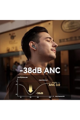 Jr-fn3 Orijinal Anc & Enc Gürültü Önleyici Kablosuz Kulaklıklar, Açık Bluetooth 5.4 Kulaklıklar, 13 Mm Sürücü, Net Enc Bağlantıları, Çalma Süresi 35 Saat