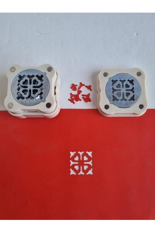 Mıknatıslı Her Yöne Delebilen Şekilli Delgeç Bordürlü Kalp Deseni Kesen Punç Çok Renkli