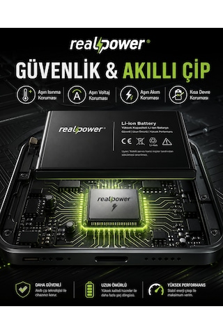 Samsung Galaxy A90 5g A908 Uyumlu Realpower Güçlendirilmiş Batarya Yüksek Kapasite Pil