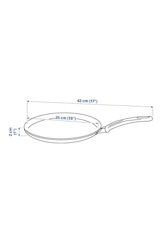 Ikea Hemlagad Krep Tavası 25 Cm 40580889 siyah