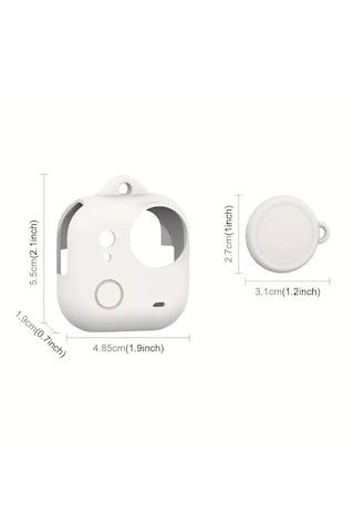 Teknoroket Insta360 Go Ultra Silikon Kılıf Ve Lens Cap Lens Kapağı Seti Beyaz