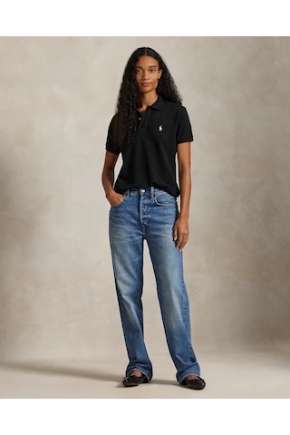 Polo Ralph Lauren Regular Fit Kadın File Polo T-shirt Siyah