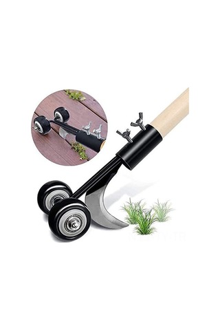 Teltree Zemin Aralığı Ot Kaldırıcı, Çelik Bileşenli Bahçe/yangın Yolu Ot Temizleme Aleti - Kökünden Kaldırır, Uçlar Ayarlanabilir