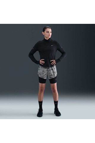 Nike Swift Mid-rise 2-in-1 Reflective Koşu Şort-sportxstore GRİ