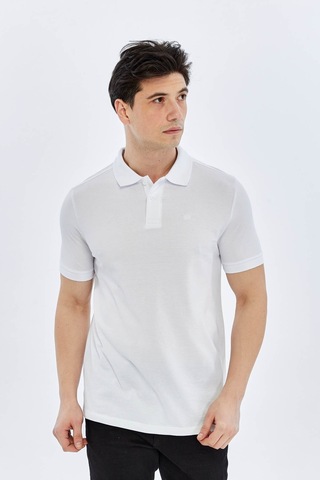 Süvari Slim Beyaz Erkek Polo Yaka T-shirt Ts1014000474