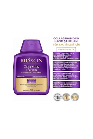 Bioxcin Collagen & Biotin Hacim Şampuanı 3 x 300 ml – 3 al 2 öde - İnce Telli Saçlar İçin