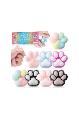 Kedi Patisi Taba Jel Sukuşi - Squishy Tüylü Oyuncak Pati 7 Cm.