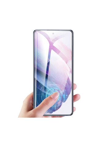 Samsung Galaxy Uyumlu S21 Plus Temperli Kavisli Ekran Koruyucu Tam Ekran