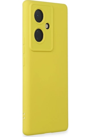 Gld-spt- Newface Vivo V29 Lite Kılıf Nano İçi Kadife Silikon - Sarı