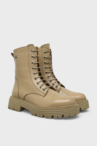 Castle Black Cb-23820-1 Kadın Deri Postal Bot Bej