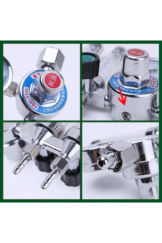 Padalink Argon Gaz Regülatörü İki Borulu - Yüksek Basıncı Düşük Basınca Dönüştürücü Ve Akışı Sabit Tutucu 10 Adet Başlangıç