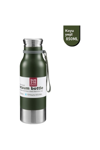 10 Paslanmaz Çelik Termos Bardak Koyu Yeşil