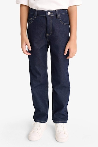 Defacto Erkek Çocuk Straight Fit Düz Paça Jean Polar Astarlı Pantolon F4296a825wnnm34 Mavi