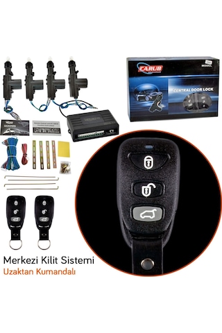 Carub 12V Merkezi Kilit Siyah Kemerli Kumandalı BR4600469