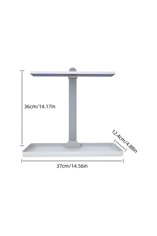 Yaozixa 10w Tam Spektrum Led Bitki Işığı - 4 Aydınlatma Seviyesi, 3/9/12s Zamanlayıcı, Yükseklik Ayarlanabilir, 800lm, Beyaz, 220v Avrupa Standardı Beyaz